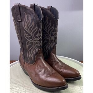 LAREDO Women's Leather Western Cowboy Boots Cowgirl Riding Brown Boots Sz.8.5 M